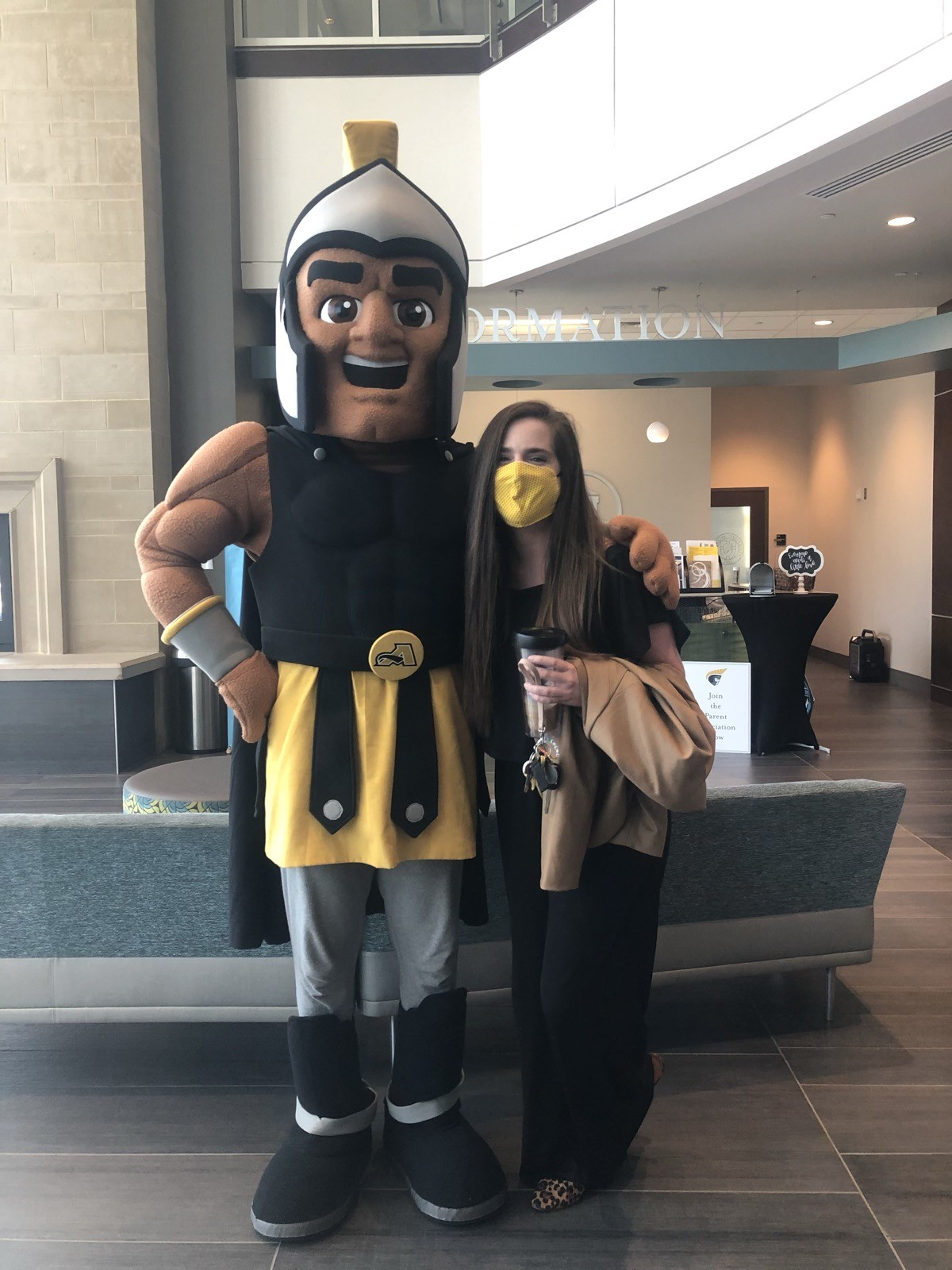 Ceci at the Anderson University admissions center