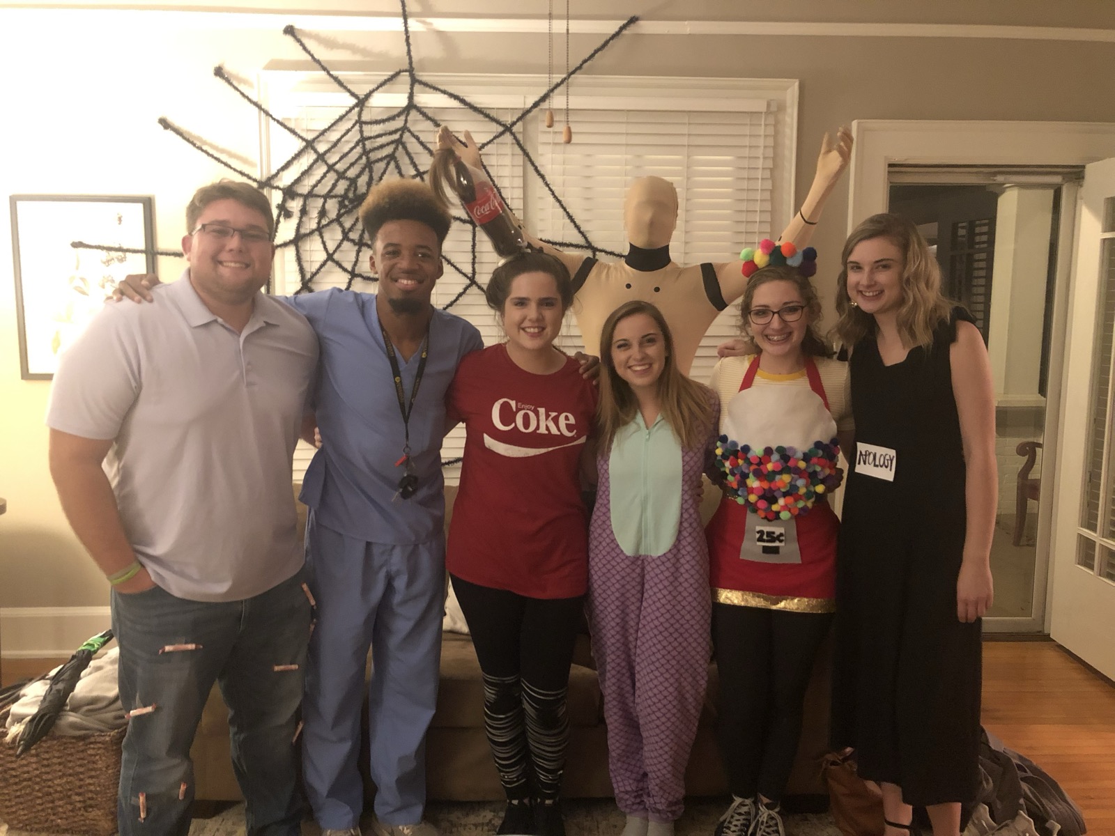 Ceci at a Halloween party with the first group of students she ever supervised — genuine relationships