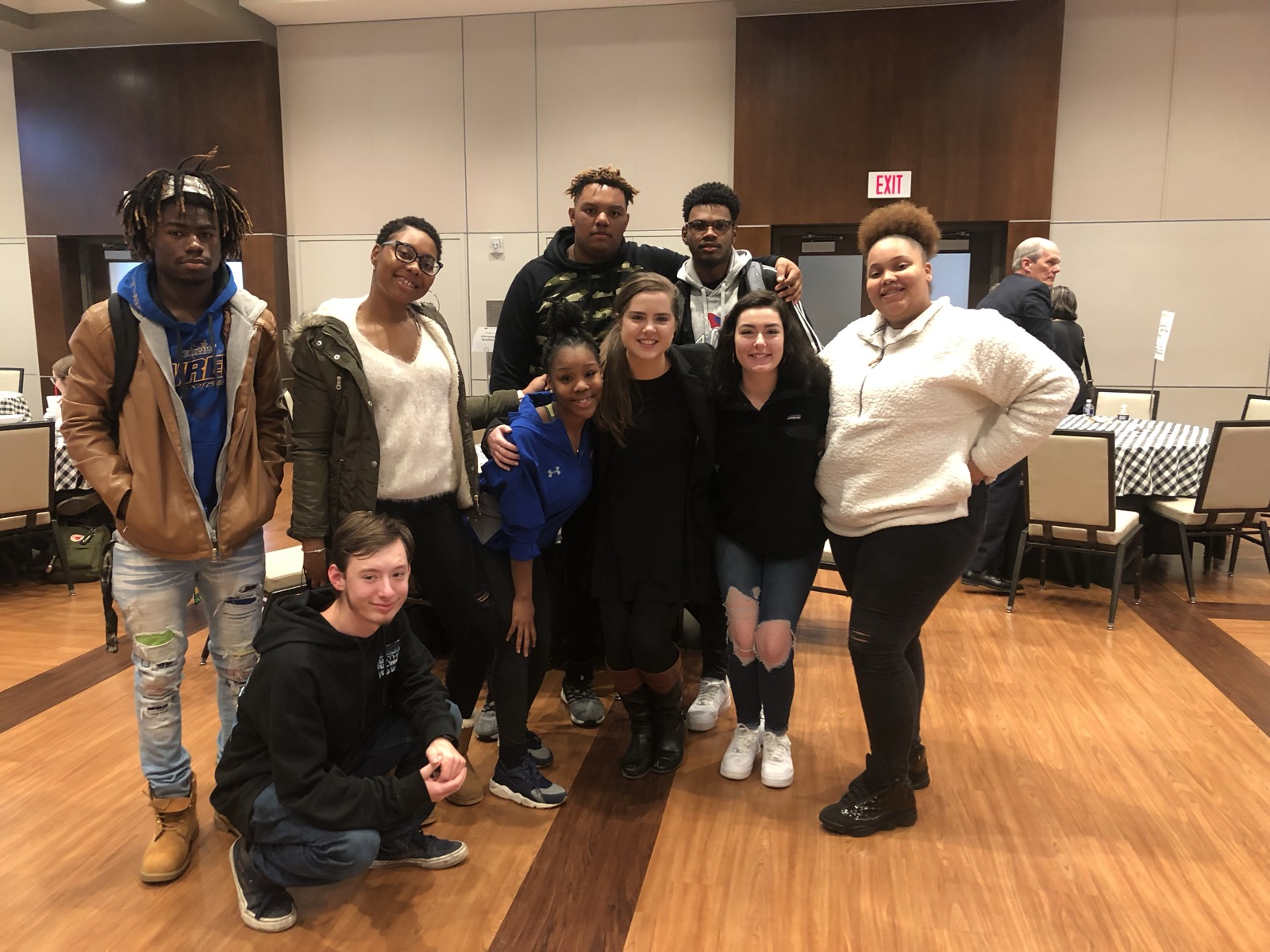 Ceci surrounded by Teaching Fellows students — genuine relationships and mentorship